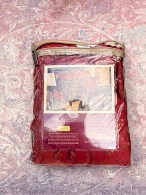 Biltmore Collection Red/Burgundy Euro Sham (One Euro Sham, 26” x 26”)